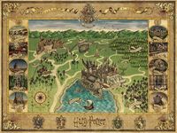 Puzzle Ravensburger Hogwarts Karte 1500 Teile