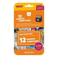 Produktbild: tigermedia tigertones-Ticket NEU 12 Monate Streaming f&uuml;r tig