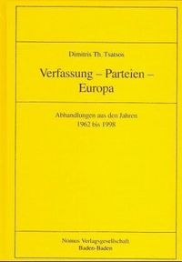 Produktbild: Dimitris Th. Tsatsos. Verfassung - Parteien - Europa