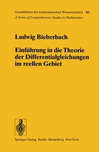 Produktbild: Einf&uuml;hrung in die Theorie der Differentialgleichungen im Reellen Gebiet