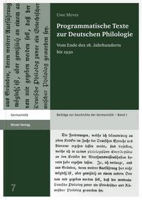 Produktbild: Programmatische Texte zur Deutschen Philologie
