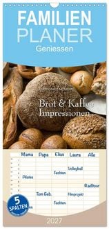 Produktbild: Familienplaner 2027 - Brot & Kaffee Impressionen 2027 mit 5 Spalten (Wandkalender, 21 x 45 cm) CALVENDO