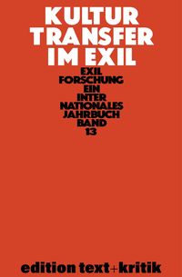 Produktbild: Kulturtransfer im Exil