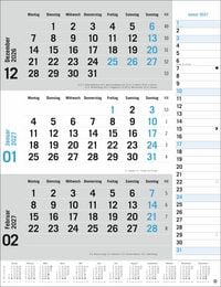 Produktbild: 3-Monats-Planer, blau 2027