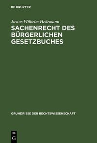Produktbild: Sachenrecht des B&uuml;rgerlichen Gesetzbuches