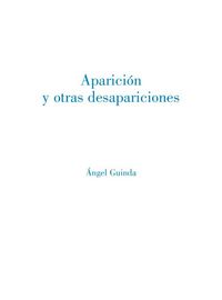 Produktbild: Aparición y otras desapariciones
