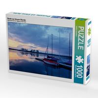 Produktbild: CALVENDO Puzzle Boote zur blauen Stunde | 1000 Teile Lege-Gr&ouml;&szlig;e 64x48cm Foto-Puzzle f&uuml;r gl&uuml;ckliche Stunden