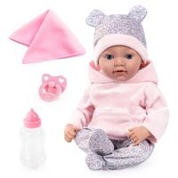 Produktbild: Babypuppe Reborn Baby rosa/grau 38cm