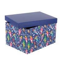 Produktbild: Idena Geschenkbox Schult&uuml;te blau 31x24x18cm