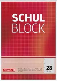 Produktbild: Brunnen Schulblock Notizblock A4 50 Blatt Lineatur 28