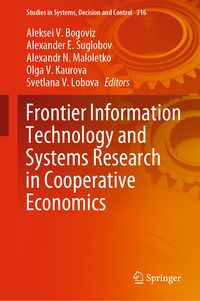 Produktbild: Frontier Information Technology and Systems Research in Cooperative Economics
