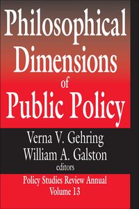 Produktbild: Philosophical Dimensions of Public Policy
