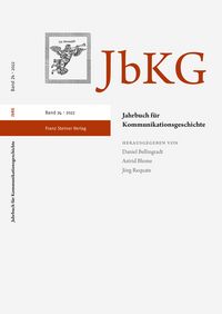 Produktbild: Jahrbuch f&uuml;r Kommunikationsgeschichte 24 (2022)
