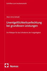 Produktbild: Unentgeltlichkeitsanfechtung bei grundlosen Leistungen