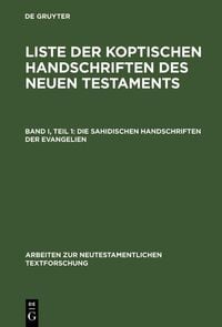 Produktbild: Die sahidischen Handschriften der Evangelien