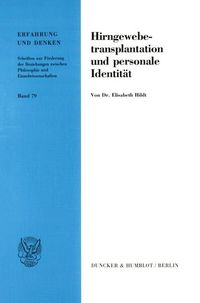 Produktbild: Hirngewebetransplantation und personale Identit&auml;t.
