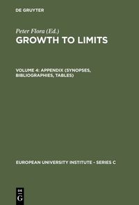 Produktbild: Growth to Limits / Appendix (Synopses, Bibliographies, Tables)