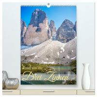 Produktbild: Rund um die... Drei Zinnen (hochwertiger Premium Wandkalender 2027 DIN A2 hoch), Kunstdruck in Hochglanz