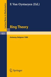 Produktbild: Ring Theory, Antwerp 1980