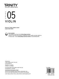 Produktbild: Trinity College London Violin Exam Pieces From 2020: Grade 5 (part only)