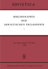 Produktbild: Bibliographie der Sowjetischen Philosophie