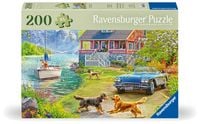 Produktbild: Feel Well & Puzzle - Sommerhaus am See - Erwachsenenpuzzle mit 200 XL-Teilen und extra Bildvorlage