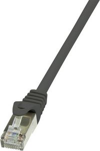 Produktbild: LogiLink CP1093S RJ45 Netzwerkkabel, Patchkabel CAT 5e F/UTP 10.00 m Schwarz mit Rastnasenschutz 1 St.