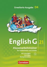 Produktbild: English G 21. Erweiterte Ausgabe D 4. Klassenarbeitstrainer mit L&ouml;sungen und Audios online