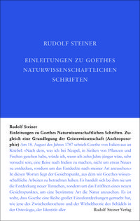 Produktbild: Einleitungen zu Goethes Naturwissenschaftlichen Schriften