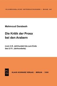 Produktbild: Die Kritik der Prosa bei den Arabern