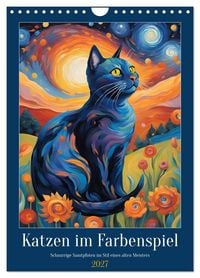 Produktbild: Katzen im Farbenspiel (Wandkalender 2027 DIN A4 hoch), CALVENDO Monatskalender