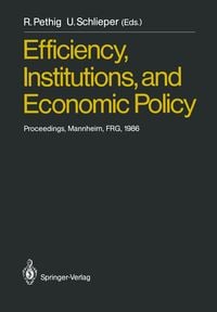 Produktbild: Efficiency, Institutions, and Economic Policy