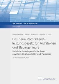 Produktbild: Das neue Rechtsdienstleistungsgesetz f&uuml;r Architekten und Bauingenieure