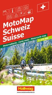 Produktbild: Hallwag MotoMap Motorradkarte Schweiz 1:275.000