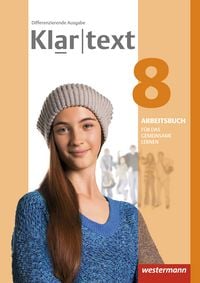 Produktbild: Klartext 8. Arbeitsbuch. Individuelle F&ouml;rderung - Inklusion. Differenzierende allgemeine Ausgabe