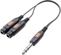 Produktbild: SpeaKa Professional SP-7869836 Klinke Audio Y-Adapter [1x Klinkenstecker 6.35 mm - 2x Klinkenbuchse 6.35 mm] Schwarz