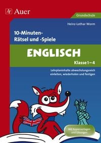 Produktbild: 10-Minuten-R&auml;tsel und -Spiele Englisch Klasse 1-4