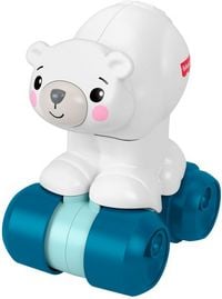 Produktbild: Fisher-Price Eisb&auml;r zum Hinterherkrabbeln, Aktivit&auml;tskrabbelspielzeug f&uuml;r Babys mit sensorischen Details
