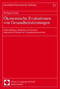 Produktbild: &Ouml;konomische Evaluationen von Gesundheitsleistungen