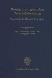 Produktbild: Beitr&auml;ge zur angewandten Wirtschaftsforschung.