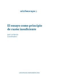 Produktbild: El ensayo como principio de raz&oacute;n insuficiente