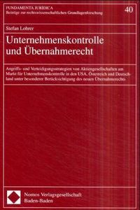 Produktbild: Unternehmenskontrolle und &Uuml;bernahmerecht