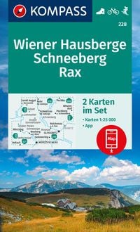 Bild vom Artikel KOMPASS Wanderkarten-Set 228 Wiener Hausberge, Schneeberg, Rax (2 Karten) 1:25.000 vom Autor 