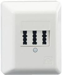 Produktbild: Rutenbeck TAE 3x6NFN Ap rw Telefondose Aufputz Wei&szlig;