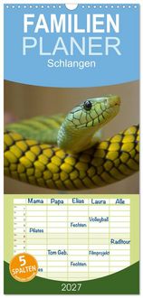 Produktbild: Familienplaner 2027 - Schlangen mit 5 Spalten (Wandkalender, 21 x 45 cm) CALVENDO