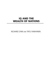 Produktbild: Lynn, R: IQ and the Wealth of Nations