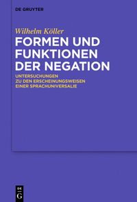 Produktbild: Formen und Funktionen der Negation