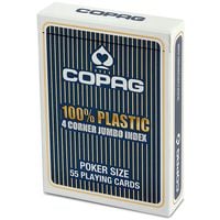 Produktbild COPAG® 100% Plastik Poker Jumbo Index blau