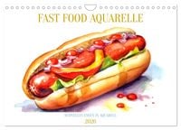 Produktbild: FAST FOOD AQUARELLE (Wandkalender 2026 DIN A4 quer), CALVENDO Monatskalender