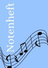 Produktbild: Notenheft: DIN A4 Notenlinienheft | 60 Seiten mit 12 Notenzeilen / Systeme pro Blatt | Papier 90g/m&sup2; | Musikheft mit Notenlinien